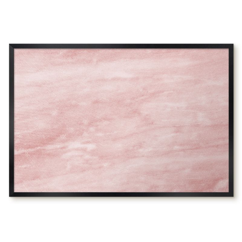 Tablica Magnetyczna Wielofunkcyjna Ścienna Tulup 60x40 cm Różowa faktura - Czarna rama Do salonu, sypialni 1 szt.