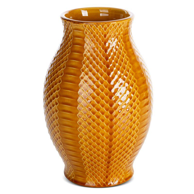 Wazon ceramiczny Eurofirany 16 x 25 cm miodowy 1 szt.