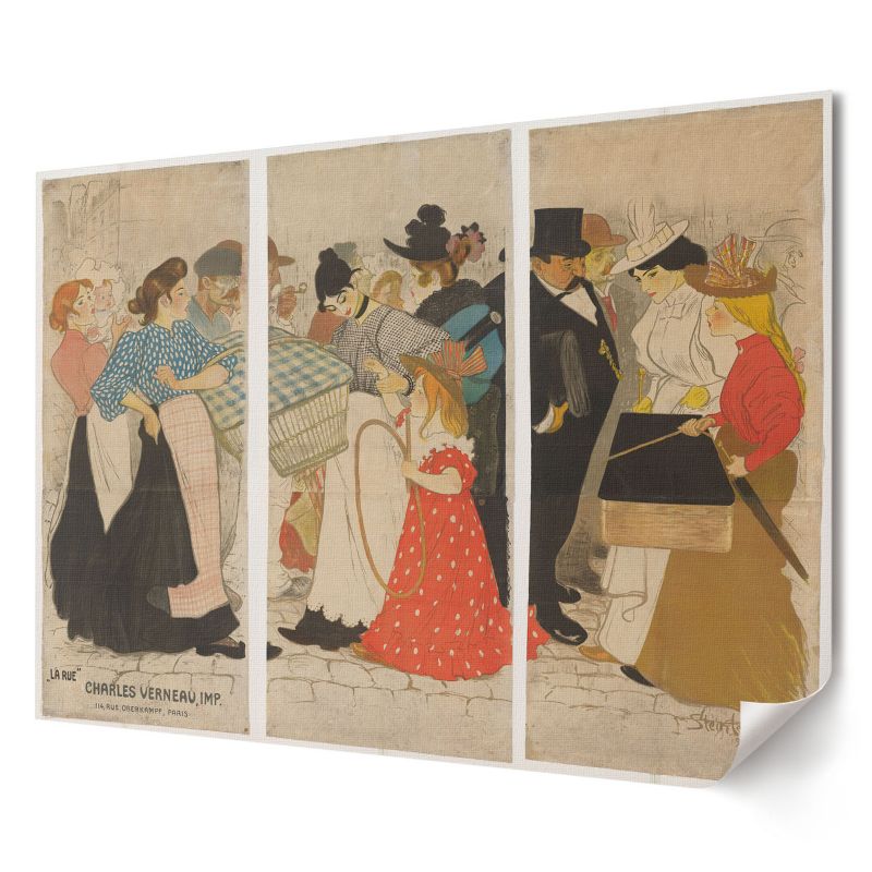 Plakat na płótnie Wallfluent Format A1 Ludzie na ulicy Artysta Théophile Steinlen 1 szt.