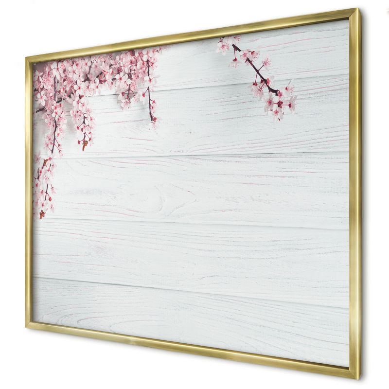 Ozdobna tablica na magnesy Wallfluent 80x60 Kwitnąca elegancja w złotej ramie 1szt