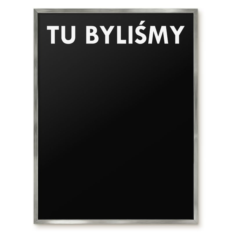Tablica Magnetyczna W Ramie Tulup 60x80 cm Tu byliśmy 7 - Srebrna rama Do salonu, sypialni 1 szt.