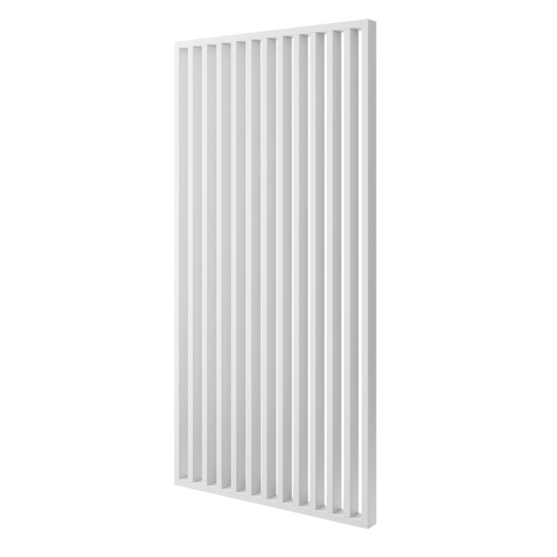 Ścianka z lameli - Gotowy zestaw - szerokość 267 cm - LAMELE3D - Biały Mat - 1 szt.