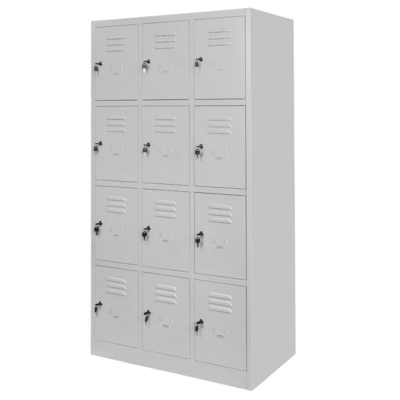 Szafa metalowa skrytkowa BHP Mega-M 12-drzwiowa Szara 90x50x180cm 1szt.