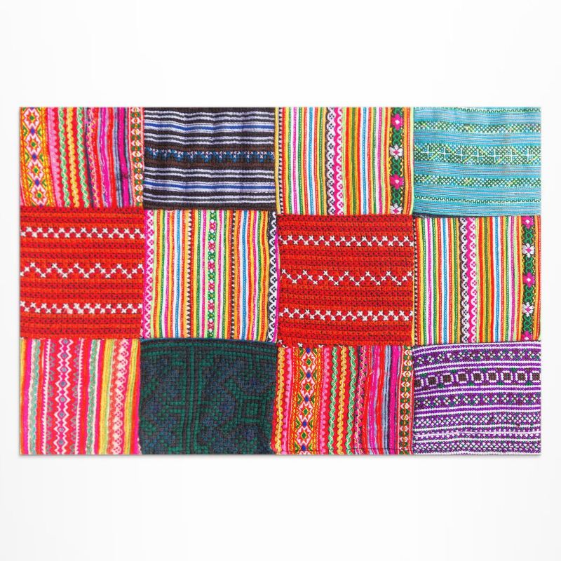 Dywan Winylowy Zewnętrzny Wallfluent 140x210 cm Turecki patchwork wzorzyste sploty 1 szt.