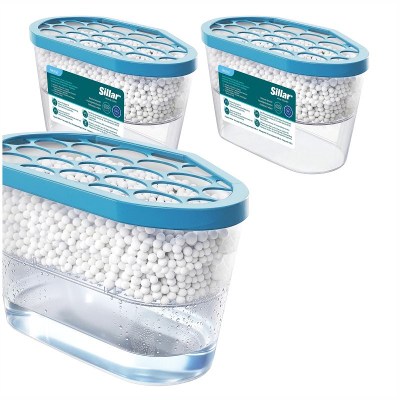 Pochłaniacz wilgoci, Sillar, osuszacz powietrza, jednorazowy, uniwersalny, 600ml, bezzapachowy, 3 szt.