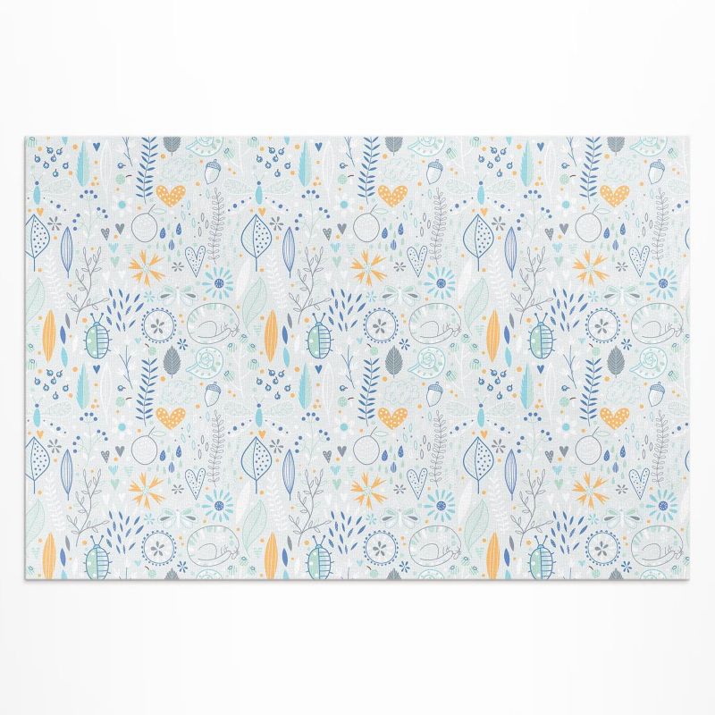 Balkonowy Dywan Winylowy UV Wallfluent 100x150 cm Dzikie kwiaty w pastelowych kolorach 1 szt.
