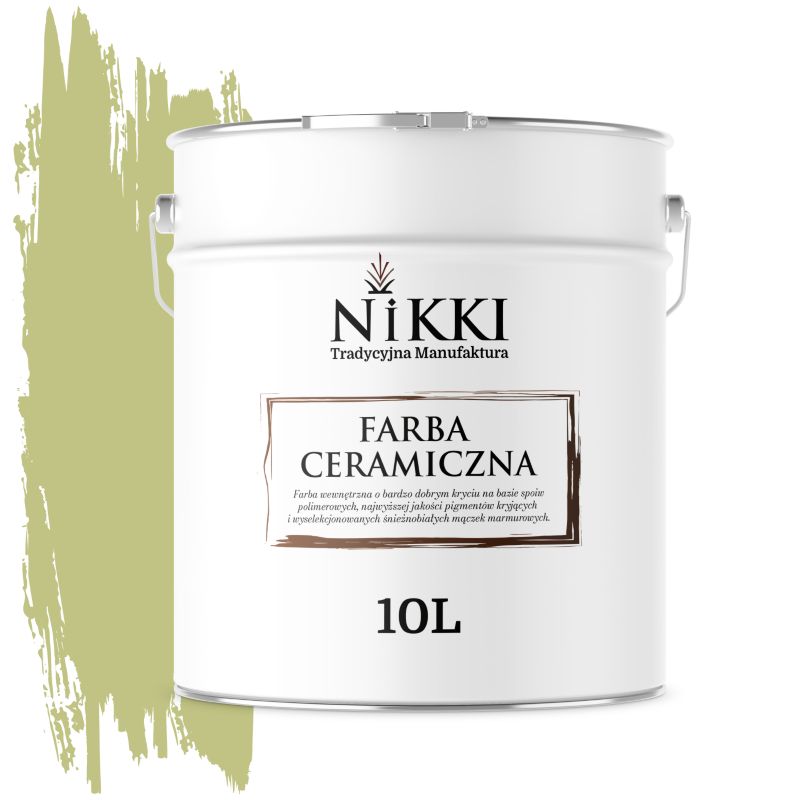 Farba Ceramiczna Wewnętrzna Ściany i Sufity NIKKI Groszkowy H2451 Głęboki Mat 10L