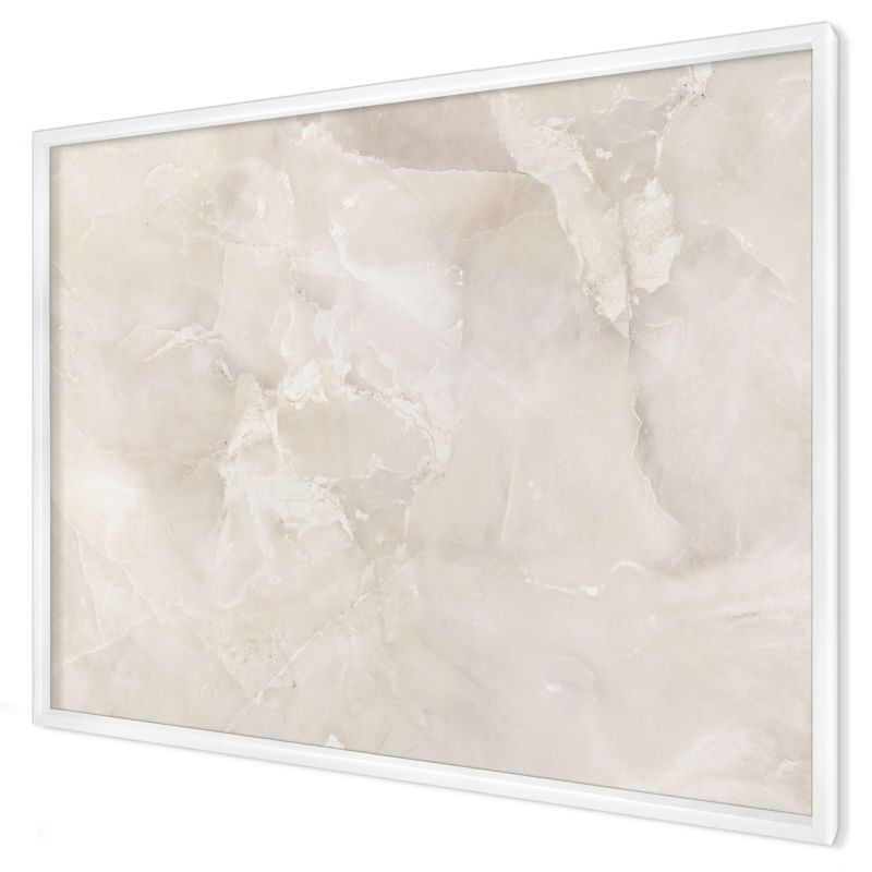 Tablica magnetyczna do salonu Wallfluent 100x70 Marmur beżowy w białej ramie 1szt