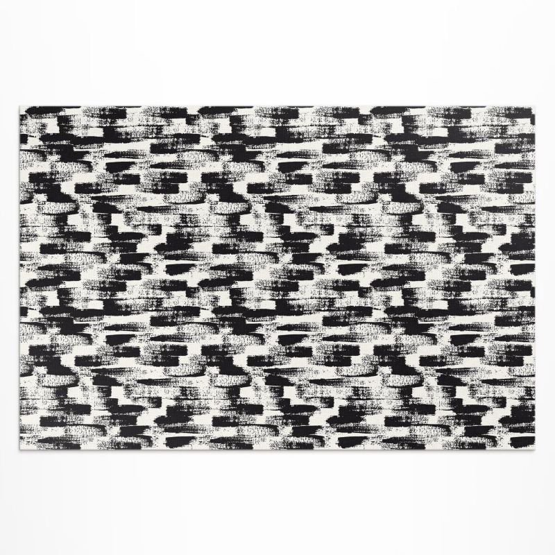 Dywan Winylowy Z Nadrukiem Wallfluent 140x210 cm Monochromatyczna abstrakcja plam farb 1 szt.