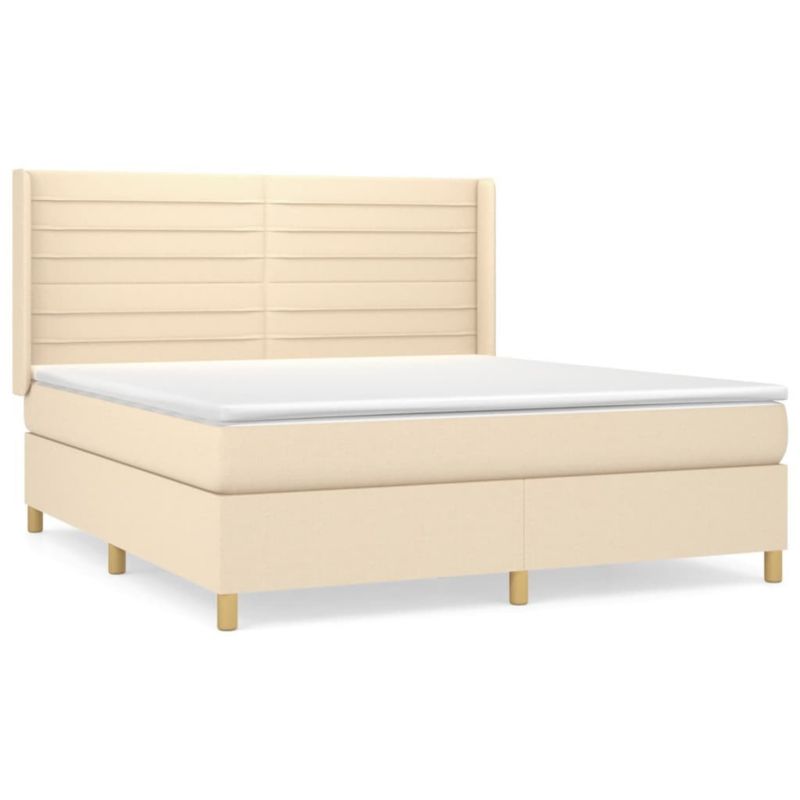 Łóżko kontynentalne WaszeMeble 180x200 cm kremowe WM-3132094 1 szt.