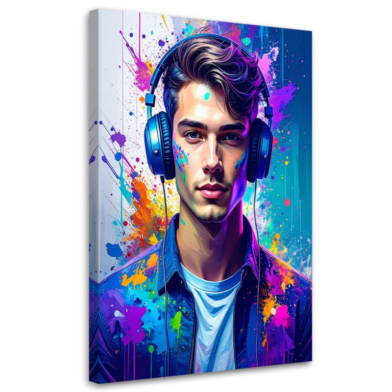 Obraz młodzieżowy Feeby DJ Muzyka Modny Mężczyzna 70x100cm 1szt