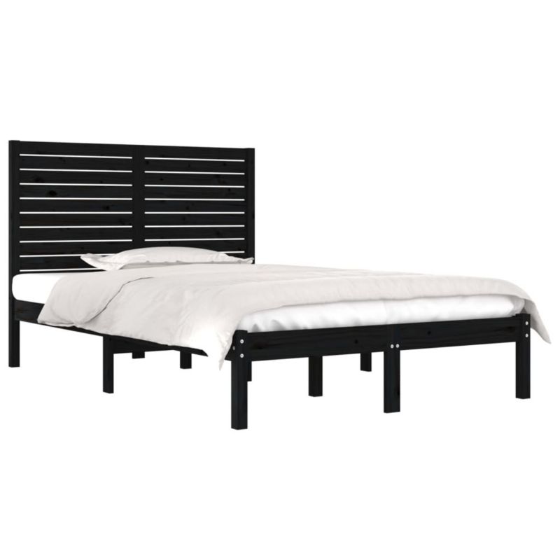 Łóżko drewniane WaszeMeble 140x190 cm czarna WM-3104592 1 szt.