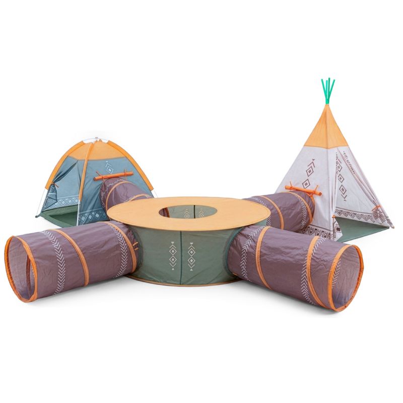 Namiot dla dzieci COIL domek TIPI do domu ogrodu wigwam + tunel zestaw 7w1 1 szt.