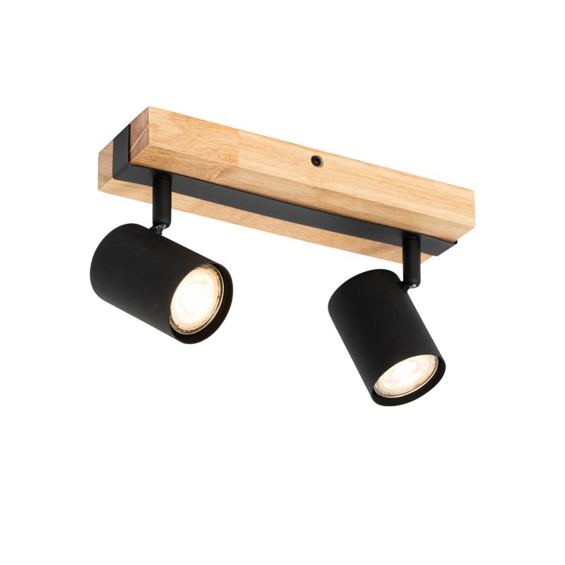 Regulowany reflektor sufitowy 2punktowy inteligentny Qazqa Jeana Smart 26 natur GU10 żarówkami LED 47 W zestawie 2700k 1 szt.