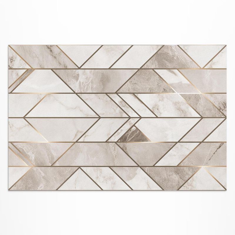 Dywan Winylowy Zewnętrzny Wallfluent 150x225 cm Regularne linie na marmurze glamour kamień 1 szt.