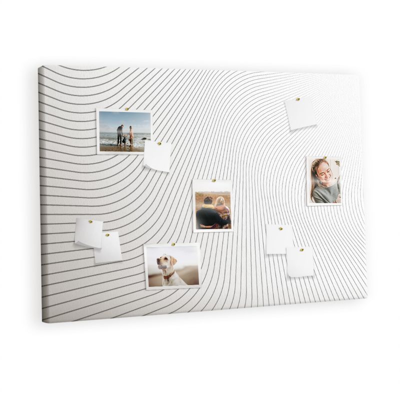 Korkowa Tablica Tulup 120x80 cm Linie abstrakcja Do przypinania notatek Pinezki drewniane 1 kpl
