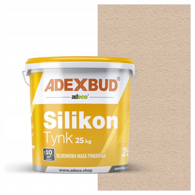 Tynk silikonowy Adexbud baranek na 10m2 kolor kawa z mlekiem beż LFN0611 na fasadę elewacje 1 szt.