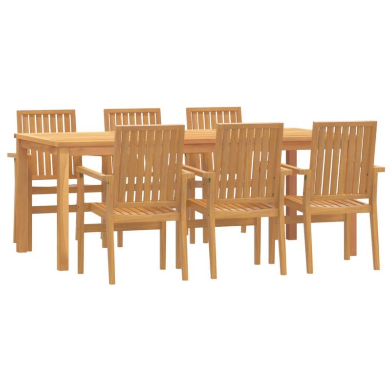 Zestaw mebli ogrodowych WaszeMeble 7-cz. z drewna brązowy WM-3157921 1 kpl