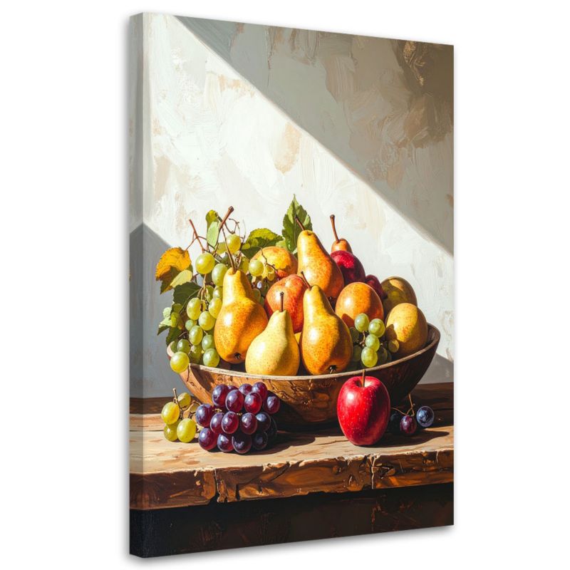 Obraz do kuchni jadalni restauracji Feeby Martwa natura owoce w misce 40x60cm 1szt