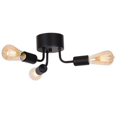Lampa sufitowa wisząca Luminex Brenda 8383 czarny mat minimalistyczna 3xE27 x 15W 1 szt.