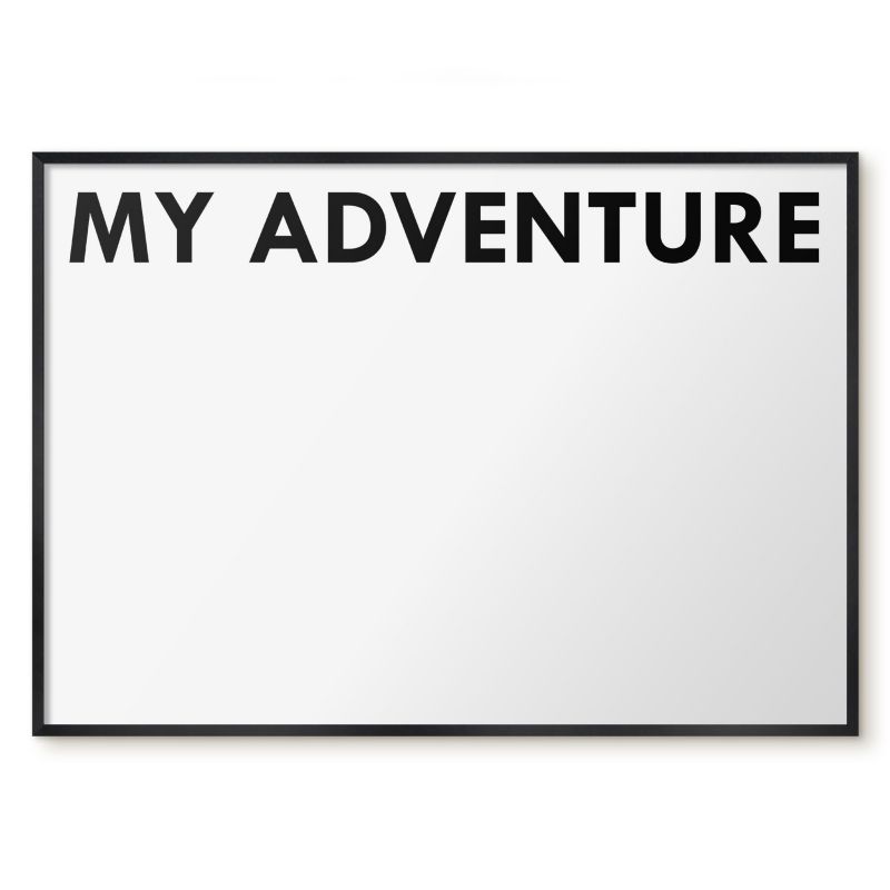 Tablica Na Magnesy Tulup 100x70 cm My adventure 2 - Czarna rama Do salonu, sypialni 1 szt.