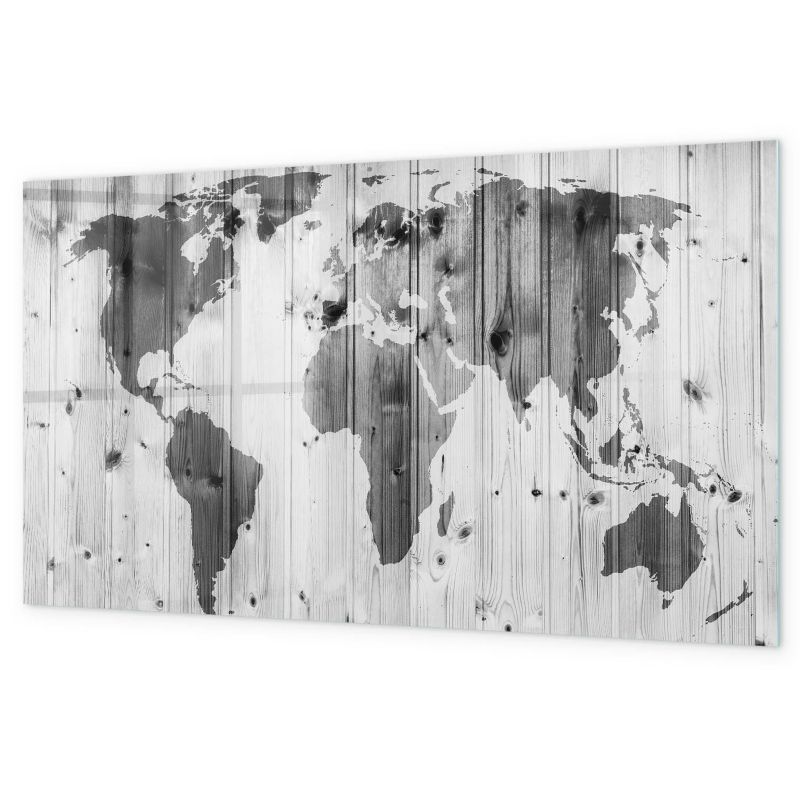Tablica Magnetyczna Suchościeralna Tulup 120x60 cm Mapa świata na drewnie 5 magnesów + gąbka Czarny marker 1 kpl