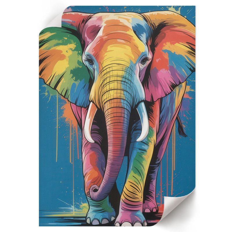 Plakat Do Pokoju Dziecka ArtPrintCave 42x59,5 cm Kolorowy słoń Monako 1 szt.
