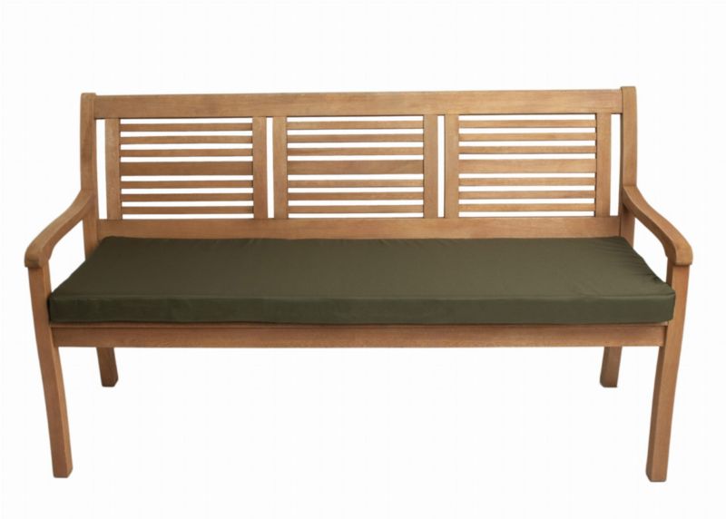 Poduszka ogrodowa na ławkę, Setgarden, 140x50x7cm, zielona poduszka na siedzisko zdejmowany pokrowiec, Flat 1szt