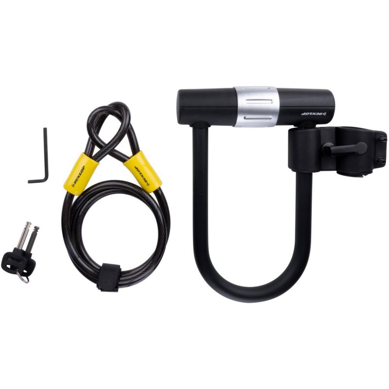 Zapięcie Dunlop rowerowe U-Lock + linka 10X1200mm 1szt.