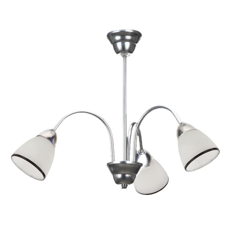 Lampa sufitowa Lampex Wezuwio srebrno-biała wym 40 x 60 x 60 cm 3xE27 x 60W 1 szt.