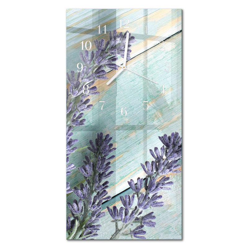 Designerski Zegar Ścienny Tulup 30x60 cm z Białymi Wskazówkami Lawenda 1 szt.