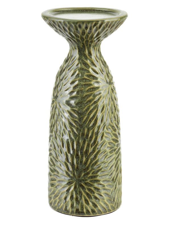 Świecznik ceramiczny Mondex Yarine Green 11x10x25,5 cm zielony 1 szt.