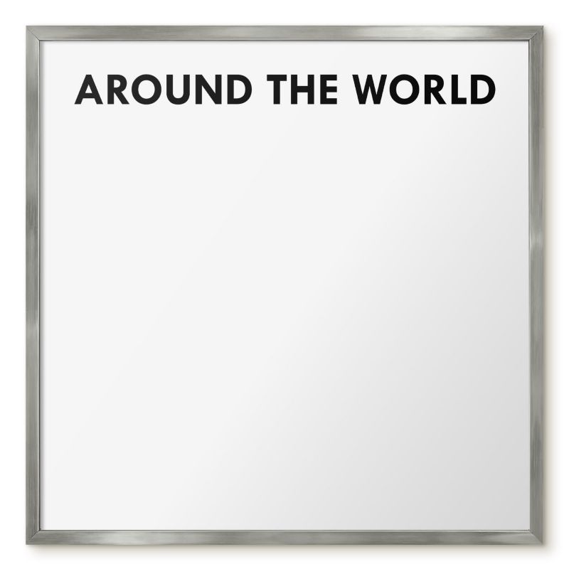 Tablica Na Magnesy Tulup 50x50 cm Around the world 2 - Srebrna rama Do salonu, sypialni 1 szt.