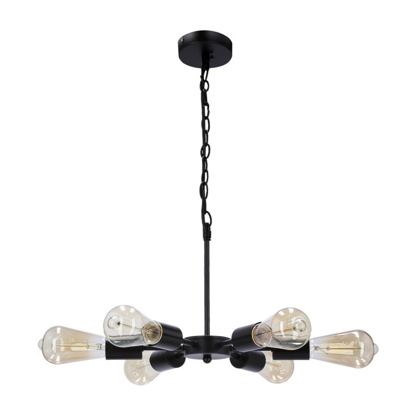 Lampa sufitowa sześcioramienna Candellux Sparta czarna 6xE27x60W IP20 wym:105x36x36cm - 1 szt.
