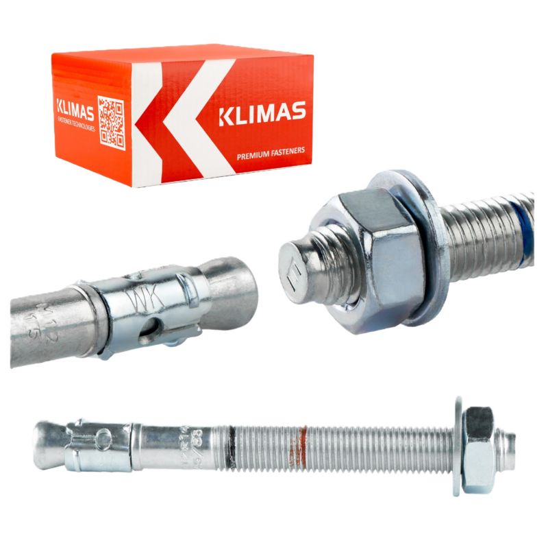Kotwy mechaniczne do betonu Klimas LE-ZN 12x145 mm kotwy ekspresowe 25szt