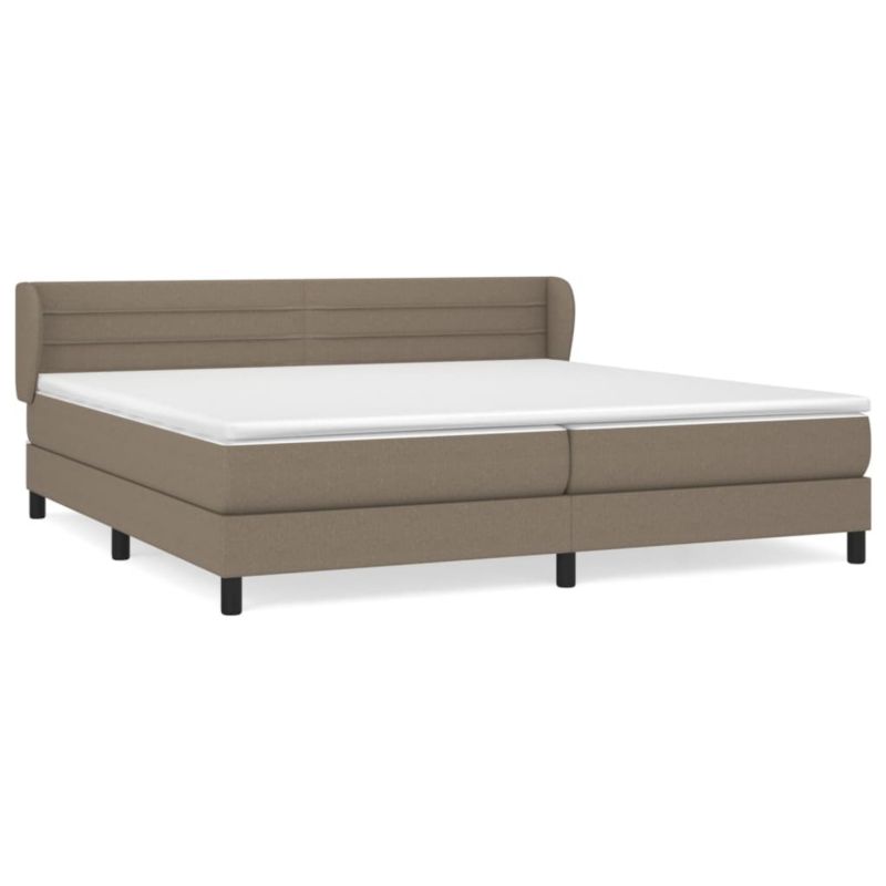 Łóżko z materacem WaszeMeble 200x220 cm Taupe tkanina WM-3126353 1 szt.