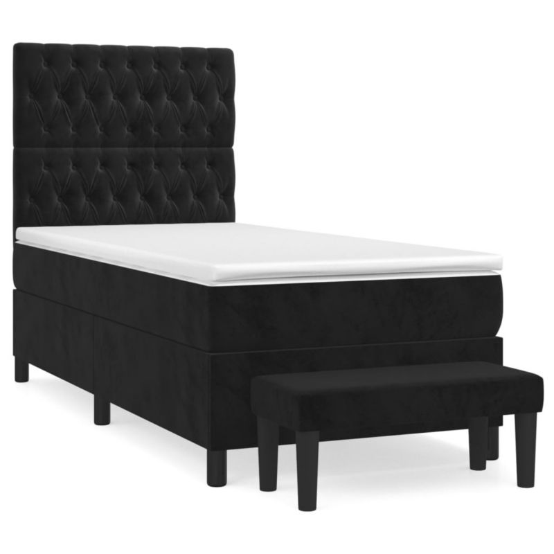 Łóżko kontynentalne WaszeMeble 80x200 cm czarne WM-3137991 1 szt.