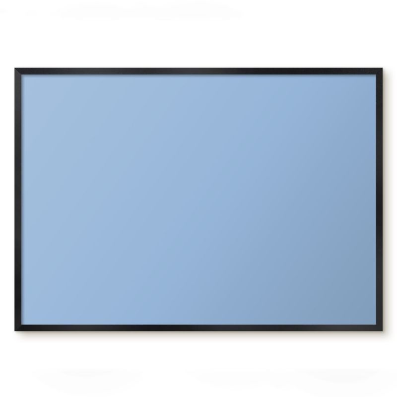 Tablica Magnetyczna Dekoracyjna Ścienna Tulup 70x50 cm Baby blue - Czarna rama Do salonu, sypialni 1 szt.