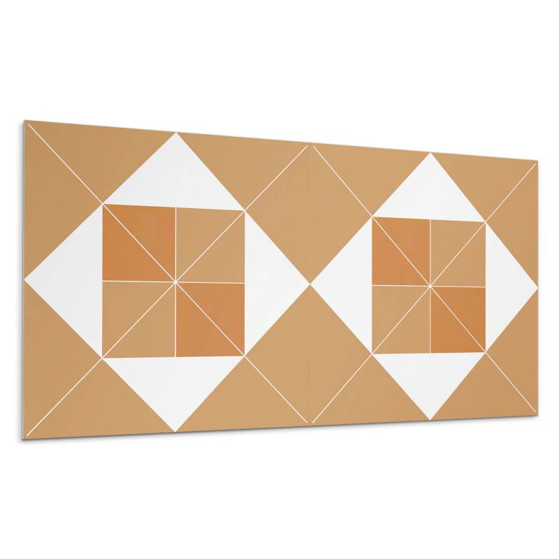 Panele samoprzylepne Wallfluent 60x30 cm Kształty w harmonijnych tonacjach 6 szt.