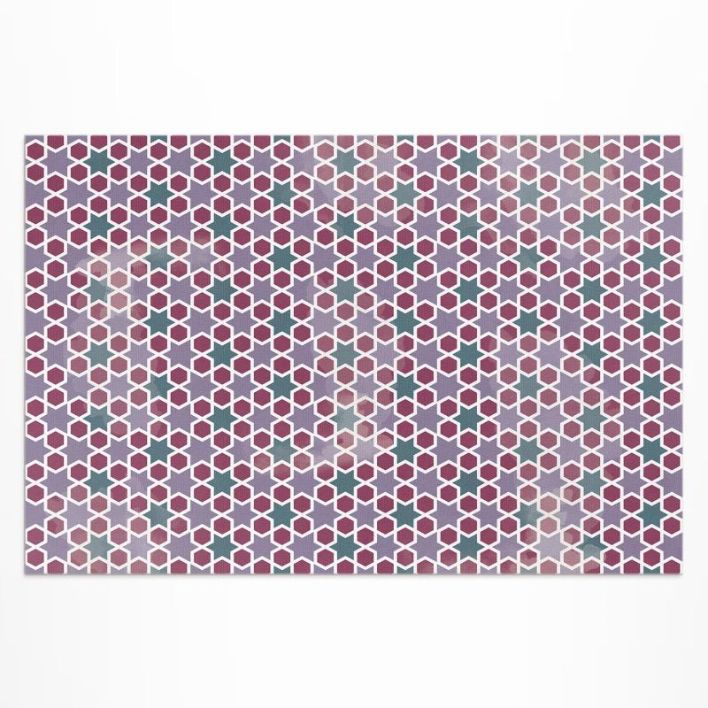 Winylowy Chodnik Zewnętrzny Wallfluent 60x90 cm Geometryczne gwiazdki drobna mozaika 1 szt.