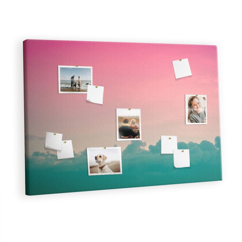 Organizer Ścienny Tablica Korkowa Na Płótnie Tulup 120x80 cm Gradient niebo Pinezki drewniane 1 kpl