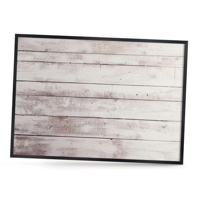 Tablica magnetyczna do salonu ArtPrintCave 70x50 Jasne drewno w czarnej ramie 1szt