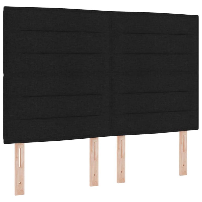 Łóżko z materacem WaszeMeble 135x190 cm Czarny tkanina WM-3339310 1 szt.