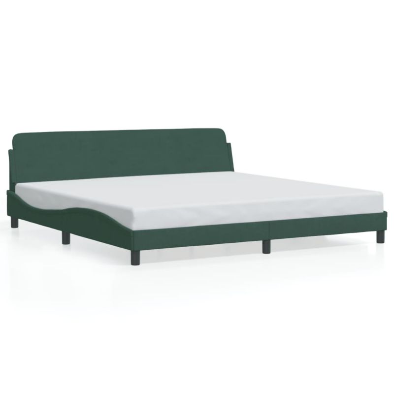 Łóżko tapicerowane WaszeMeble 200x200 cm Ciemnozielony aksamit WM-373255 1 szt.