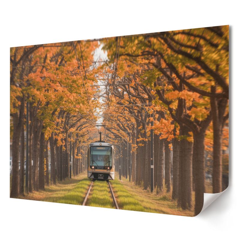Plakat na ścianę Wallfluent Format A1 Jesienny tramwaj Kolektyw Visual Echo 1 szt.