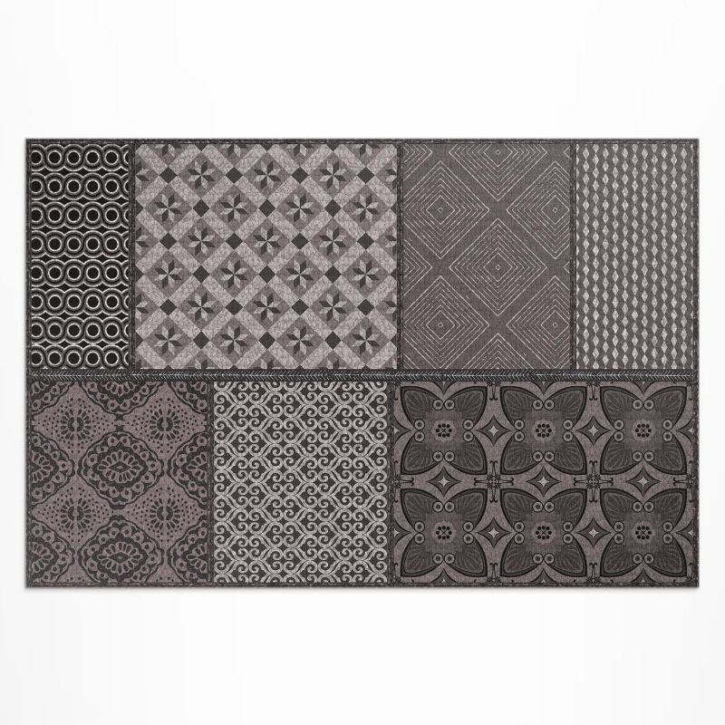 Balkonowy Dywan Winylowy UV Wallfluent 60x90 cm Kombinacja różnych wzorów imitacja tkaniny 1 szt.