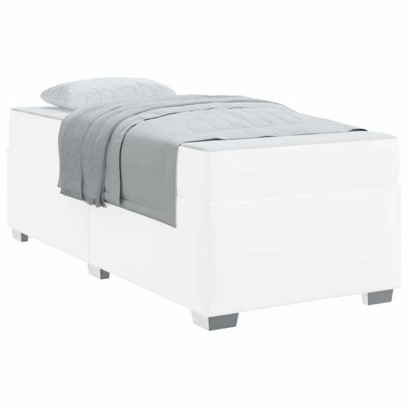 Łóżko z materacem WaszeMeble 90x200 cm Biały tkanina WM-3399223 1 szt.