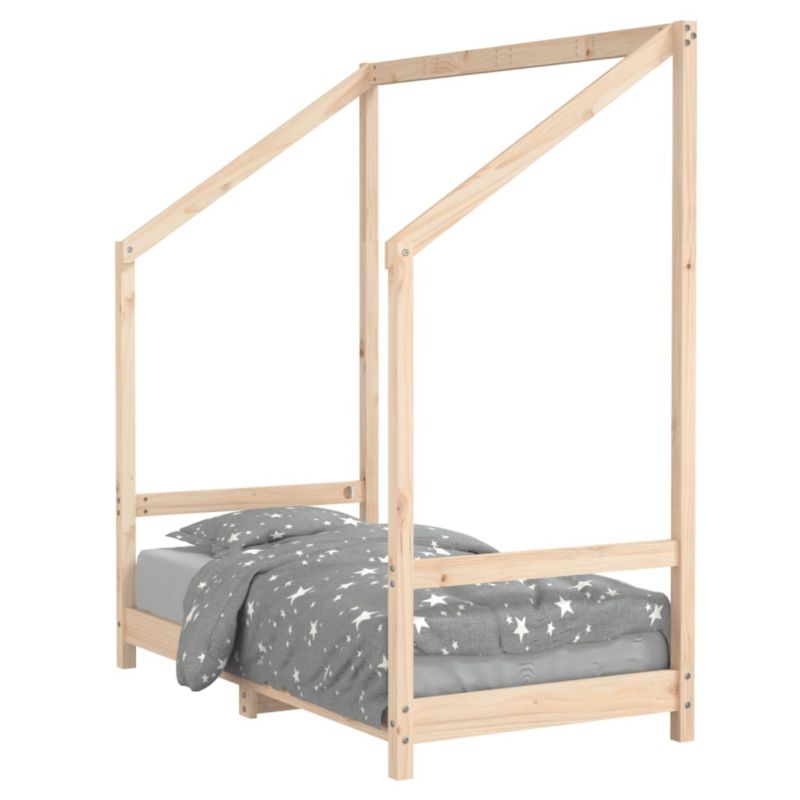 Łóżko Drewniane WaszeMeble 70x140 cm Brązowe WM-835706 1 szt.