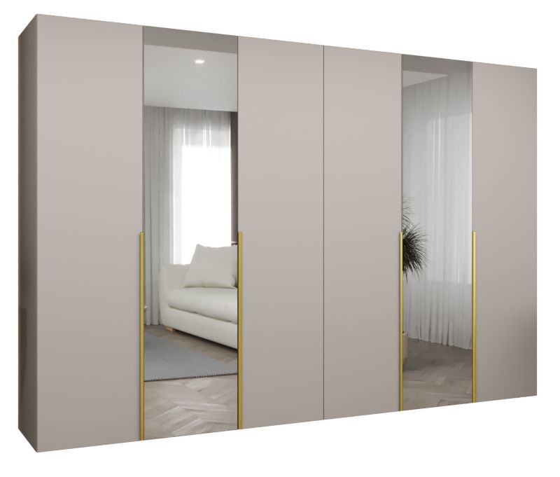 Szafa uchylna otwierana ALICANTE 2 300 wys 202 cm Kaszmir + Złoty 1 szt