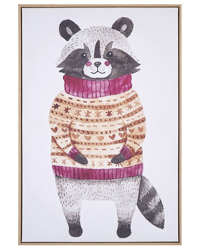 Obraz na płótnie Campli Motyw zwierzęcy 63 x 99 cm Szary 1 szt.